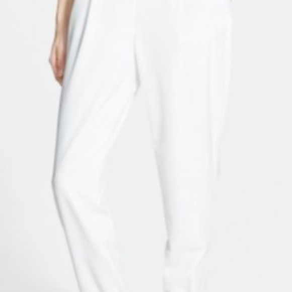 TROUVÉ Stretch Crepe Jogger Pants White - Picture 3 of 8